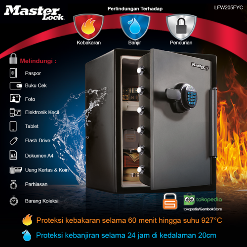 Brankas Digital Besar Tahan Api dan Air Master Lock LFW205FYC