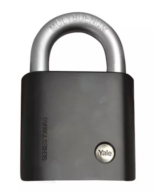 Gembok Yale Y300 63 127 Black Series Hardened Steel Padlock Molybdenum 63 mm_gembokstore (1)