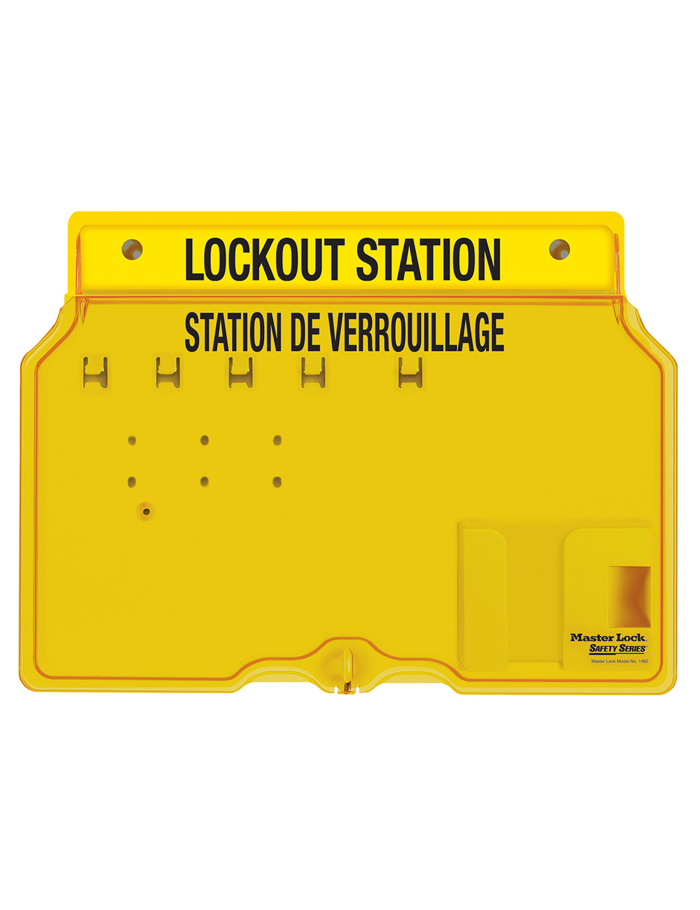Stasiun Lockout Tagout Master Lock 1482B tanpa padlock untuk penyimpanan perangkat LOTO industri