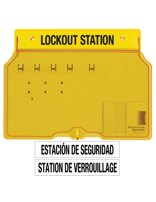 Stasiun Lockout Tagout Master Lock 1482B tanpa padlock untuk penyimpanan perangkat LOTO industri