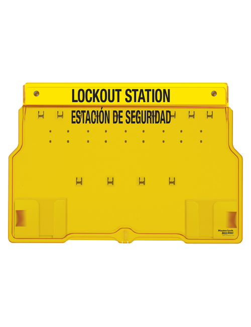 Stasiun Lockout Tagout Master Lock 1483BP410 dengan 10 gembok keselamatan dan aksesoris industri
