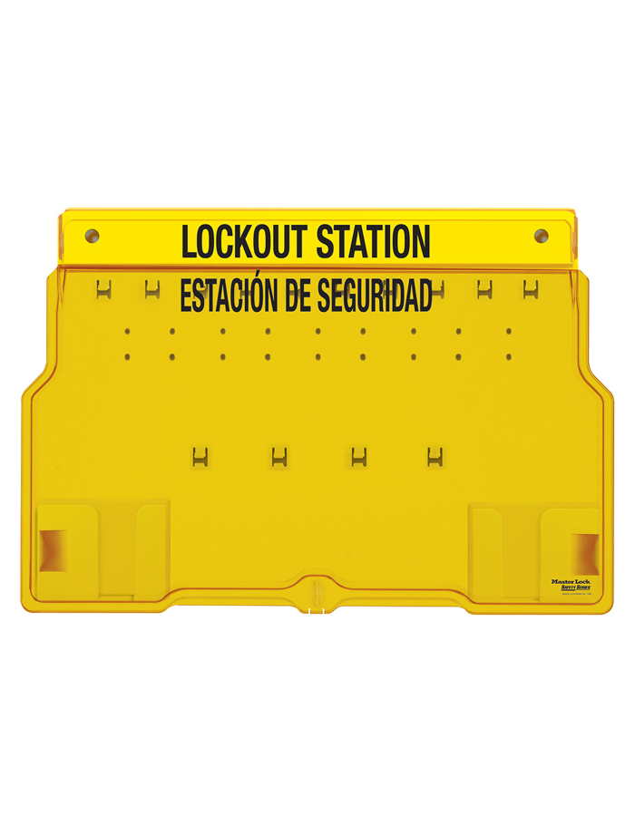 Stasiun Lockout Tagout Master Lock 1483BP410 dengan 10 gembok keselamatan dan aksesoris industri