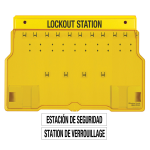 Stasiun Lockout Tagout Master Lock 1483BP410 dengan 10 gembok keselamatan dan aksesoris industri