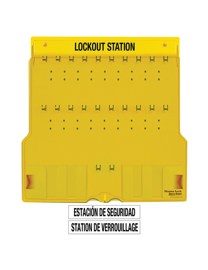 Master Lock S1900VE410PRE Group Lockout Station – Complete LOTO System | GembokStore Indonesia Stasiun Lockout Tagout Master Lock S1900VE410PRE lengkap dengan perangkat LOTO industri