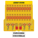 Stasiun Lockout Tagout Master Lock S1900VE410PRE lengkap dengan perangkat LOTO industri