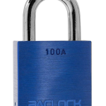 Gembok PACLOCK 100A aluminium biru dengan shackle baja keras 1,3 inci buatan USA
