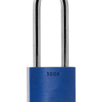 Gembok PACLOCK 100A aluminium biru dengan shackle baja keras 3 inci buatan USA