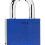Gembok PACLOCK 200A aluminium biru dengan shackle baja 1,3 inci buatan USA