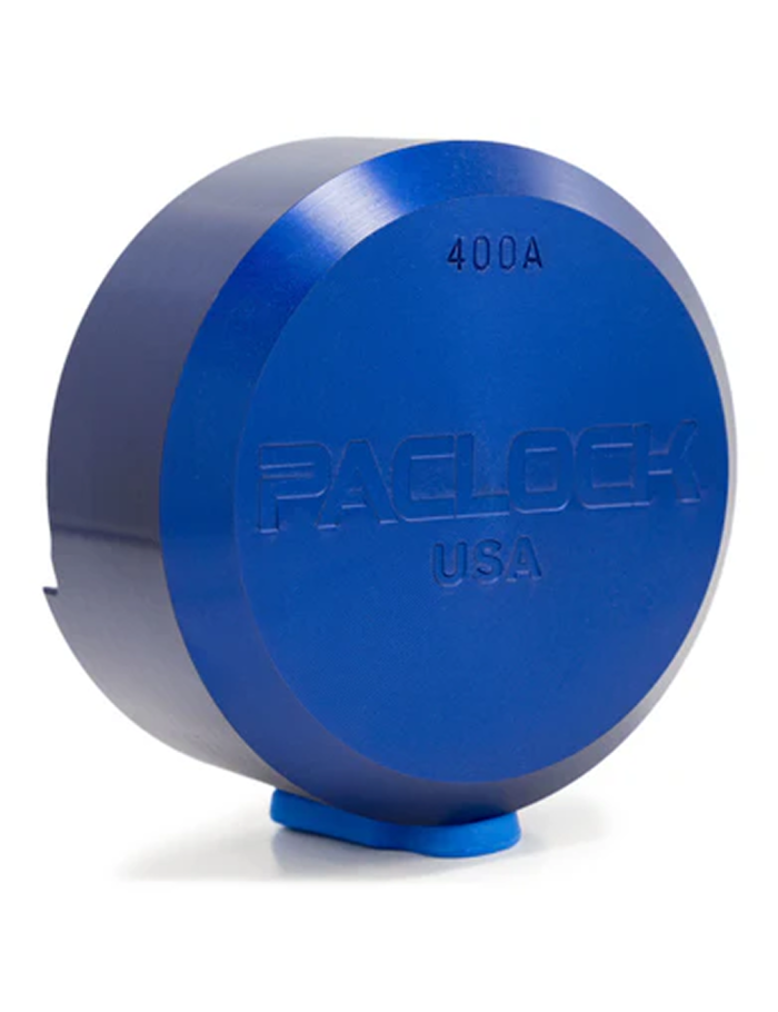 Gembok PACLOCK 400A puck lock aluminium biru hidden shackle untuk pintu kontainer dan truk