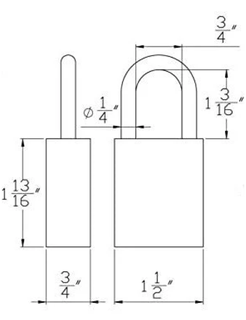 Gembok PACLOCK 90A warna merah aluminium dengan shackle baja 2 inci tahan karat