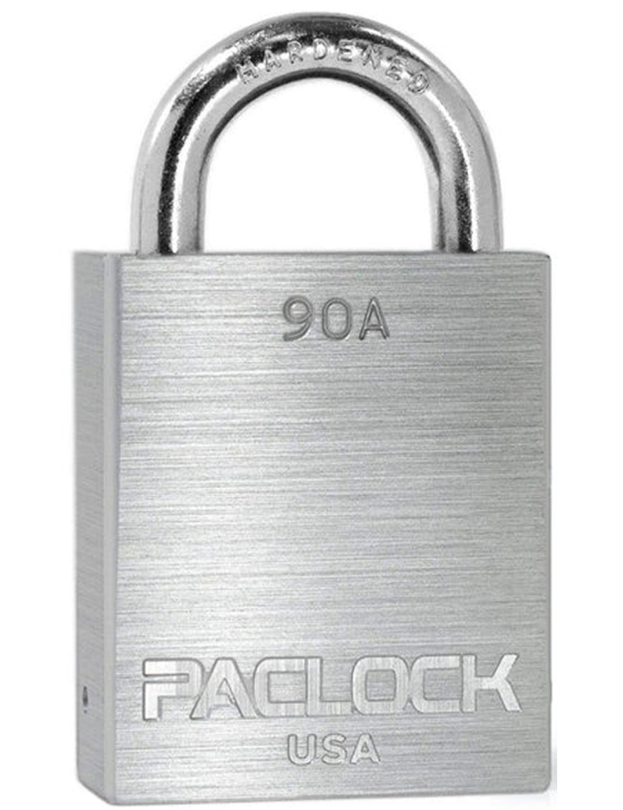 Gembok PACLOCK 90A aluminium putih dengan shackle baja 3/4 inci tahan karat