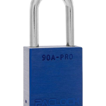 Gembok PACLOCK 90A-PRO aluminium biru dengan shackle tinggi 3 inci untuk aplikasi lockout tagout