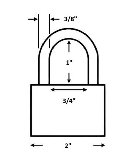 Gembok PACLOCK UCS-10A aluminium biru dengan shackle baja stainless untuk kotak kerja industri