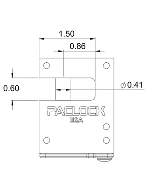Gembok PACLOCK UCS-17A-600 biru aluminium hidden shackle untuk pintu truk dan kontainer