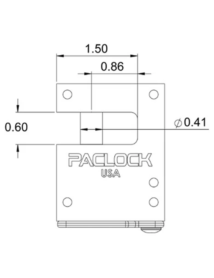 Gembok PACLOCK UCS-17A-600 biru aluminium hidden shackle untuk pintu truk dan kontainer