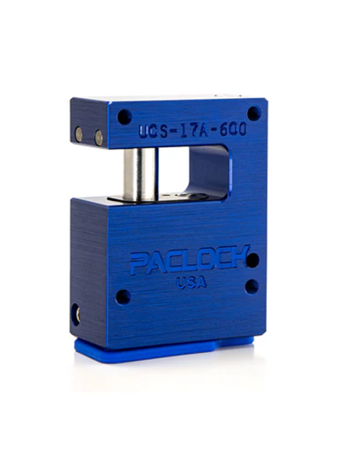 Gembok PACLOCK UCS-17A-600 biru aluminium hidden shackle untuk pintu truk dan kontainer