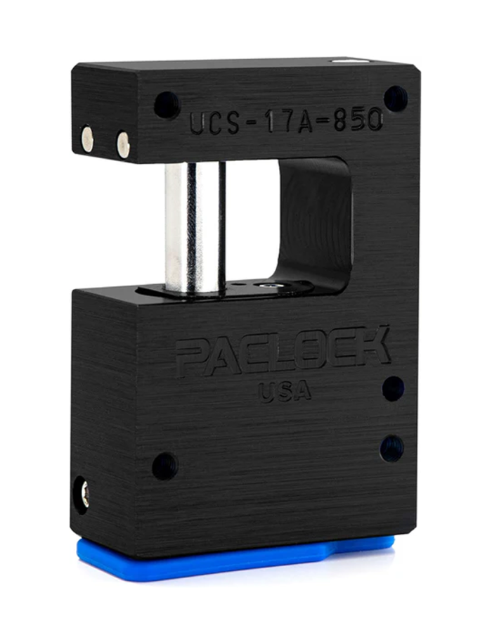 Gembok PACLOCK UCS-17A-850 hitam hidden shackle aluminium untuk pintu kontainer dan trailer