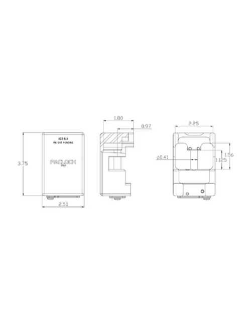 Gembok PACLOCK UCS-82A biru dengan desain hidden shackle untuk pintu kontainer