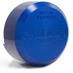 Gembok PACLOCK UCS-8A puck lock aluminium biru dengan desain hidden shackle untuk pintu truk dan kontainer
