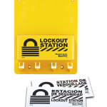 Stasiun Lockout Tagout Master Lock S1700 warna kuning untuk penyimpanan perangkat keselamatan industri