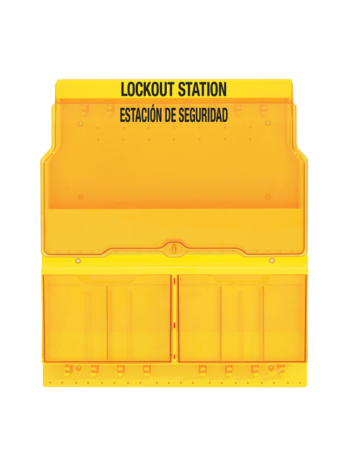 Stasiun Lockout Tagout Master Lock S1900VE410PRE lengkap dengan perangkat LOTO industri