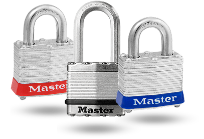 Gembok laminasi baja Master Lock tahan benturan untuk keamanan rumah dan industri